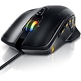CSL-Computer Mouse Gaming Professionale Titanwolf Specialist - 10800 dpi - MMO -12 Tasti programmabili - Mouse da Gioco Alta 