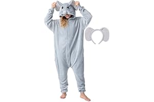 corimori Flauschige Erwachsenen Tier-Kostüme mit Reißverschluss und Haarband (150-190cm Körpergröße)