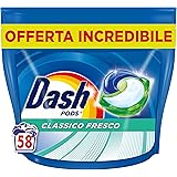 Dash Pods Detersivo Lavatrice In Capsule, 58 Lavaggi, Classico Fresco, Rimuove Le Macchie, Efficace A Freddo Anche E In Cicli