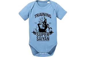Tee Kiki Goku SS Body Dragon de algodón orgánico Ball Son Proverbs Baby Romper para niños y niñas de 0 a 12