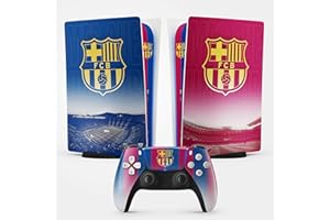 FFrame PS5 Football Sticker, Adhesivo para Playstation 5 Fútbol, Consola y Mando, Edición Estándar Digital, Barcelona PS5 Skin (1 Mando)