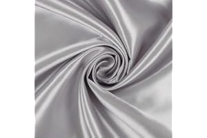 Mondo Tessuti – Pannello Raso Morbido Tinta Unita 100x150cm (Grigio Perla)