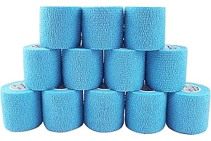 ‎COMOMED COMOmed selbstklebender verband elastische binde handgelenk bandage pflaster rolle Dog Bandagen Tierische Bandagen See blau 5 cm X 12 Bände