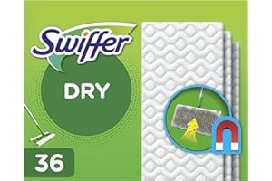 ANTIKAL Swiffer Staubfänger, Nachfüllpackungen, Trockentücher, 36 Reinigungstücher, für Swiffer-Mopp, fängt und hält 3 Mal mehr Staub, Schmutz und Haare als ein herkömmlicher Besen