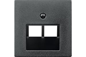 Schneider Electric Merten Zentralplatte für UAE-Einsatz, 2-fach, System M, anthrazit, Artikelnummer 298014
