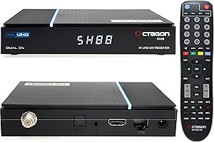 OCTAGON SX88 V2 (Version 2) 4K UHD S2+IP 1xDVB-S2 E2 Linux Smart TV Sat Receiver, Multiboot SW: Define OS + E2 Linux, H.265, Sat to IP, Kartenleser, Multiroom, YouTube, Mediathek, Web-Radio, HD HDMI