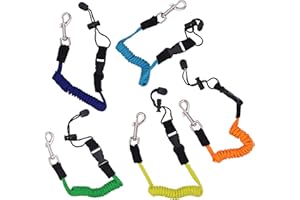 METER STAR Meter, 2 pezzi di colore casuale anti-perso elastico kayak canoa paddle guinzaglio di sicurezza barca canna da pesca palo a spirale cordino corda cravatta