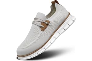 KEEZMZ Men's Casual Sneakers Dress Shoes - Comfort Sneakers Mesh Knit Lightweight Breathable Formal Oxford Business Shoes