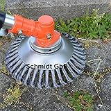 ! PROFI ! Unkrautbürste Wildkrautbürste MOTORSENSE 25,4 x 200 mm Hohe Standfestigkeit - sehr robust - leichte Montage