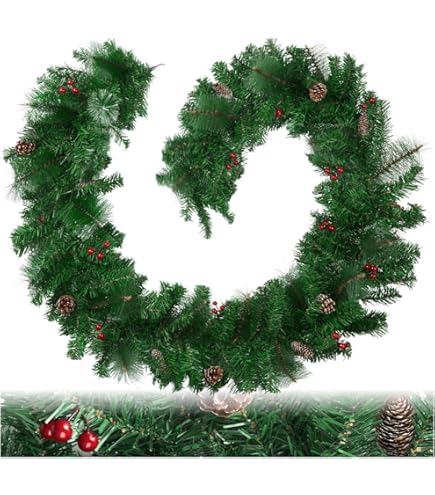 Guirlande De Branches Naturelles Pour Décoration Noël DIY - 460 Cm - Rotin - VORCOOL