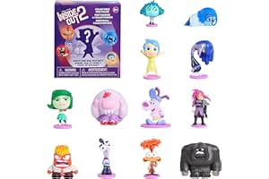 Just Play Mini personaggi da collezione Disney e Pixar Inside Out 2, personaggi alti 6,4 cm, giocattoli per bambini dai 3 anni