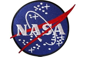 ELLU Bügelpatch, Aufnäher mit NASA-Motiv für Astronaut-Kostüm, Jacke