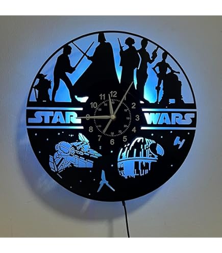 Wall Clock Orologio Da Parete Star Wars Viiluuxr Orologio Da Parete Disco  In Vinile Orologi Da Parete