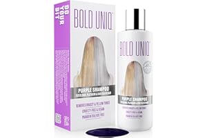 ‎BOLD UNIQ Silbershampoo - Anti-Gelbstich Purple Shampoo für blonde, blondierte, gesträhnte und graue Haar - No Yellow Shampoo für Silber- Aschblond-Tönung - ohne Sulfat & Paraben - Bold Uniq