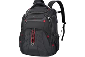 VANKEAN Travel Laptop Backpack 17.3 Inch TSA Friendly, Water Resistant Anti Theft XL Computer Backpack with RFID Pockets College Backpacks with USB Port for Men Women Business Work Bag, Black
