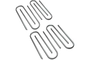 VISENSE Extra Long 12 Inch U Shaped Tent Pegs Metal Heavy Duty - 9mm Thick Garden Stakes - Galvanised Steel. Fits Football Goal Posts, Trampolines, Marquee, Swings & Garden Furniture UK BRAND (8 Pack)