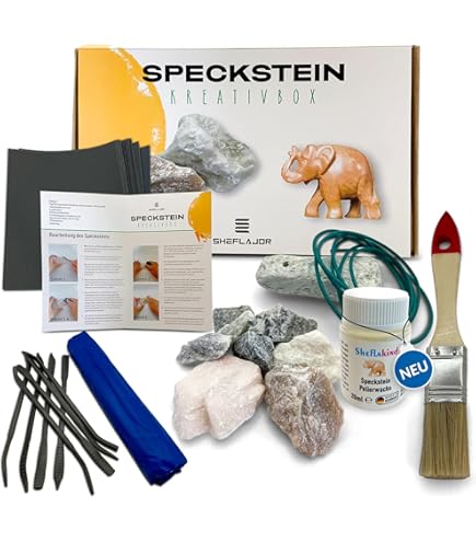 Kunstwerk Speksteen DIY-set - 1 Amulet | hartenvos