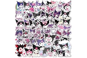 Krilucly Lot de 50 autocollants mignons pour enfants, autocollants personnalisés, autocollants Kawaii Anime, autocollants de dessin animé, pour enfants, adolescents, ordinateur portable, planche à