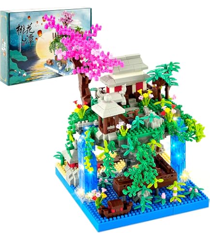 Sakura Set Costruzioni Casa Sull'Albero 1345 Pezzi, Cabina In Fiori Di Ciliegio, Regalo Creativo Per Adulti E Bambini +14