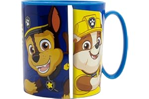 STOR Taza infantil de plástico reutilizable para microondas de 390 ML de La Patrulla Canina