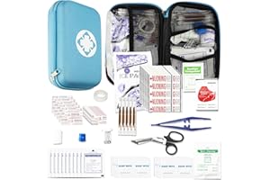 Kit Di Pronto Soccorso Per La Sopravvivenza In Auto E Casa Kit Di Emergenza - Blu 273 Pezzi Attrezzatura Forniture Da Viaggio Articoli Essenziali Di Pronto Soccorso Campeggio Escursionismo YIDERBO