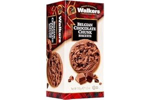 WALKERS Walker's Shortbread Belgian Chocolate Chunk Biscuits – Traditional Scottish Shortbread Recipe, 150 g