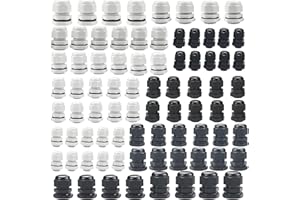 JIEHAOJIA Lot De 80 Presse Étoupes,Ip68 Presse Etoupe Etanche PG7/PG9/PG11/PG13.5/PG16/PG19 Passe Câble Étanche Pour Boîte De Dérivation, Boîte De Distribution, Boîte à Fusibles En Saillie, Répartiteur Mural