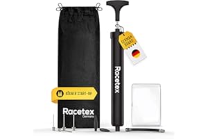‎RACETEX Racetex Ballpumpen Set [inkl. Zubehör] aus wetterfesten PVC-Material - Ballpumpe Fußball mit nützlichen Tragebeutel - Luftpumpe Ball für alle Sportbälle