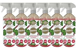 Fabulosa Multi-Purpose Anti-Bacterial Disinfectant Trigger Spray with Long Lasting Fragrance, 500ml, 6 Pack, Wild Rhubarb