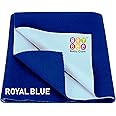 BeyBee Instadry Anti-Piling Fleece Extra Absorbent Quick Dry Sheet for New Born Babies, Bed Protector Mattress, Reusable Waterproof Baby Cot Sheet for Toddler Infant, Large Size 140x100cm, Royal Blue