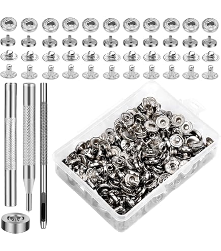 Lot De 120 Boutons Pression En Métal De 12,5 Mm Avec Outils De Fixation