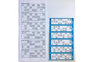 Crystals 600 EXTRA LARGE BINGO FLYERS - BINGO TICKETS FOR VISUALLY IMPAIRED - WHITE