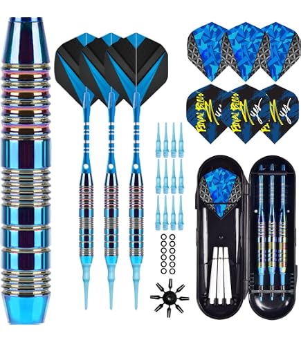 B Best Sporting Elkadart-Turbo Freccette 14 Gr - Set Da 3 Con Punte In Soft Tip E Asta In Alluminio