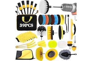 TEGOVE 39 Pcs Lot De Brosse Nettoyage Voiture,Kit de Brosse Nettoyage Voiture,Kit de Détail de Voiture pour Voiture,Jantes,Baignoire,Carrelage,Cuisine,Canapé,Coins et Barbecue