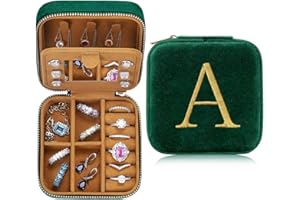 TINGN Birthday Gifts for Women - Travel Jewellery Organiser Box, Travel Jewellery Case, Jewelry Boxes for Womens, Gifts for Kids, Jewellery Boxes for Women, Personalised jewellery box A