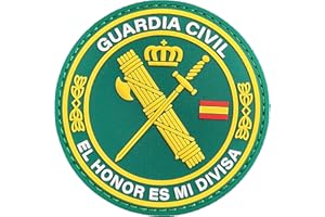 TS TACTICAL STORE Écusson PVC GUARDIA CIVIL Phosphorescent Patch 3D PVC Scratch Hook Loop 80 mm | Broche patch MILITAIRE 3D pour sacs à dos militaires | Idéal outdoor, randonnée, survie, airsoft | TS-PTCH-GC