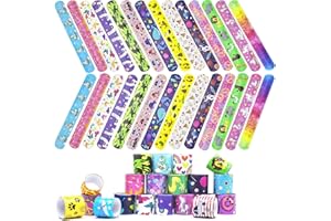 HEAWAA 30 sztuk bransoletek zatrzaskowych dla dzieci, bransoletka z kreskówką, na urodziny, imprezę, akcesoria odpowiednie dla chłopców i dziewczynek, prezent urodzinowy, zabawka, torebki imprezowe