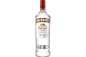 Smirnoff No. 21 Vodka | 37.5% vol | 1L | Triple Distilled & 10 x Filtered | Premium Vodka Made in Great Britain | a Hint of S