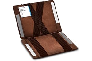 GENTO DESIGN GERMANY Vegas Magic Wallet - mały portfel - certyfikat TÜV - cienki portfel z przegródką na monety - prezent dla mężczyzn i kobiet z pudełkiem prezentowym - inteligentny portfel - cienka portmonetka