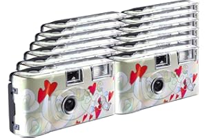 TopShot Flying Hearts Einwegkamera / Hochzeitskamera (27 Fotos, Blitz, 12-er Pack)
