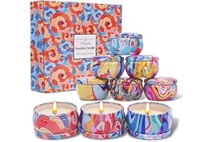 TTRWIN 9 Pack Scented Candles Gift Set, Natural Soy Wax Candle, Aromatherapy Candles for Bathroom Yoga to Relieve Stress, Home Scented Gift for Christmas, Birthday, Mother's Day(XYLZ02-9)