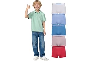 Channo Bóxers Niño sin Costuras: Calzoncillos niños Adolescente Licra Suave Ajuste Ideal Actividades Confort Permanente Pack 5