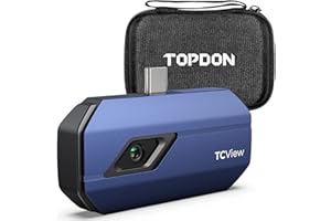 TOPDON TC001 Termocamera Professionale per Android, 512x384 TISR ad Altissima Risoluzione, Campo di Misura della Temperatura -20℃ a 550℃, Precisione 0.1℃