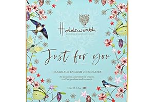 HOLDSWORTH HANDMADE ENGLISH CHOCOLATES Holdsworth Chocolates Occasions Collection - Just For You Gift Box Filled with Handmade Truffles and Assorted Milk, Dark and White Chocolates Perfect for gifting 110g