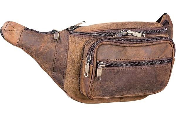 STILORD ''Maverick Sac Banane en Cuir Véritable Sacoche pour Smartphone Tablette Porte-Monnaie Vintage Poche Ventrale Couleur:Noir