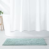 Tappetino Bagno Di Lusso Morbido 45x76 Cm – Colori Acquerello ViolaLavaggio/Verde – Antiscivolo E Assorbimento Rapido