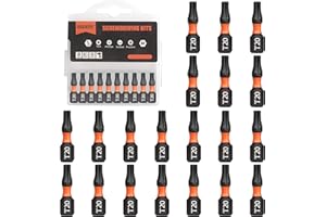 BAIDETS Pro T20 Bit-Sortiment - Schraubendreher Bits Set 20 Stück, 25mm Länge, Schrauber-Bit, 1/4" Sechskantschaft, mit Spender-Box