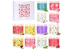 KEARLGMBH Scented Candles Gift Set, 12Pcs 2.5OZ Natural Soy Wax Long Lasting Portable Travel Tin, Perfect Candles Gifts Set for Women, Birthdays, Weddings, Christmas, Yoga, Bath (12pcs)