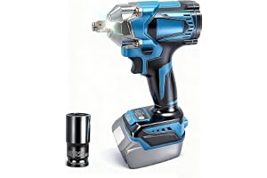 Batteridriven slagskruvmejsel, 700 Nm, med 1/2 tums drift, LED-ljus, kompatibel med Makita 18 V litiumbatteri, slagskruvmejsel, växellåda