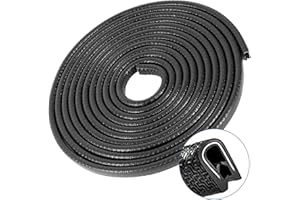 COLISAL Protector de Puerta de Coche U Forma Coche Puerta Sello Protección de Borde Anti Choques Traje para la mayoría del Coche Negro 10M